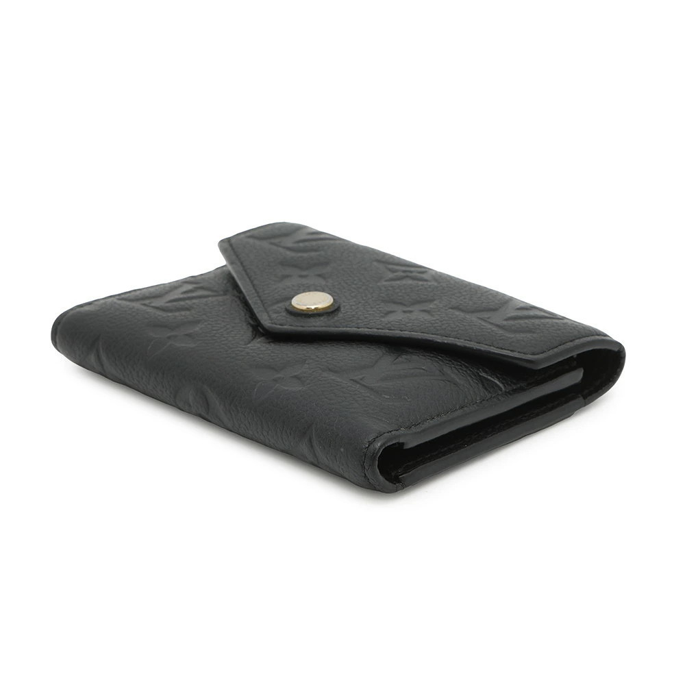Louis Vuitton Black Portefeuille Monogram Wallet Empreinte fold Victorine Tri